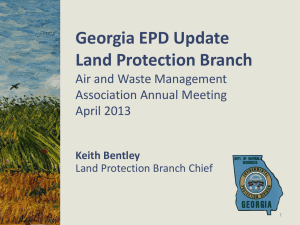 Keith Bentley - GA Land Protection Branch Update