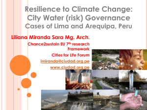 City Water (risk) Governance