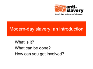 Anti-Slavery International PowerPoint