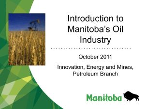 Introduction to Manitoba`s Oil Industry PowerPoint
