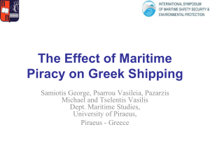 The Effect of Maritime Piracy on Greek Shipping