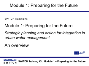 SWITCH Training Kit: Module 1 – Preparing for the Future