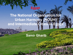 NOUH`s Projects in Egyptian Intermediate Cities