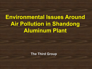 Air Pollution in Shandong Aluminum Plant