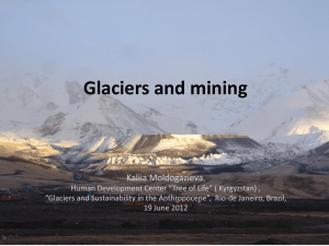 Glaciers and Mining, Kaliia Moldogazieva