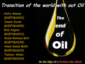Presentation - transition of world without oil