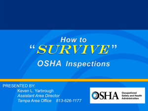 OSHA PowerPoint on how to survive an inspection