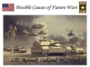 Possible Causes of Future Wars