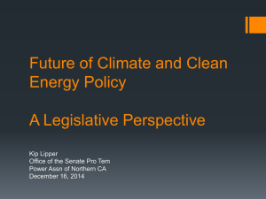 The Future of Climate & Clean Energy in California: A Legislative