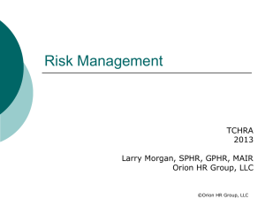 Session 8 - Risk Management