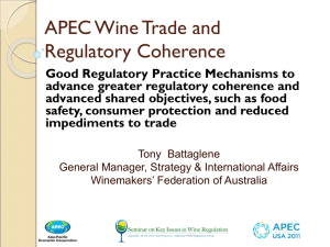APEC Wine Trade and Regulatory Coherence