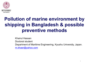 Pollution of marine environment by shipping in