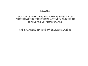 Changing nature of British society