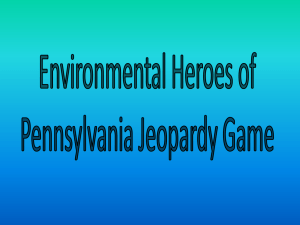Pennsylvania Environmental Heroes Game