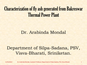 Characterization of fly ash generated from Bakreswar Thermal