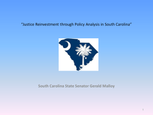 Justice Reinvestment through Policy Analysis in South Carolina