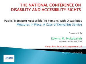 Public Transport Accessible To Persons With Disabilities