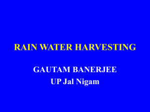 Rain water harvesting