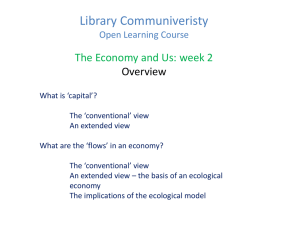 The Economy & Us: Week 2 powerpoint slides (Tony