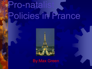 Pro-natalist Policies in France