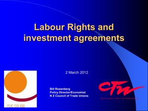 Labour Rights, Investment and the TPPA