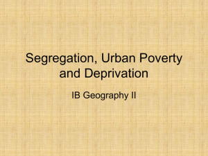 Urban Poverty and Deprivation
