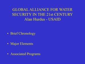 Global Alliance For Water Security in the 21st Century