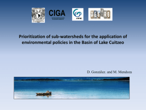 Prioritization of sub-watersheds for the application of environmental