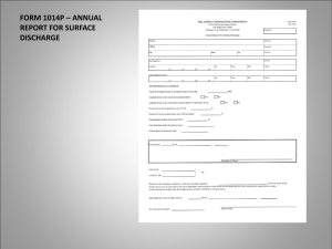 form 1014p – annual report for surface discharge