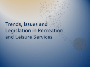 Trends and Issues in Recreation and Leisure Services