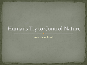 Humans Try to Control Nature