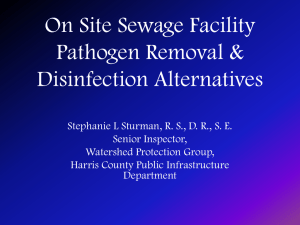 Disinfection Alternatives - Stephanie Sturman, R.S.