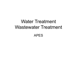 Water Treatment Wastewater Treatment - PBworks