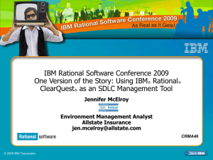 IBM Rational software presentation template