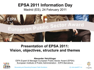 PP Presentation - European Public Sector Award 2011
