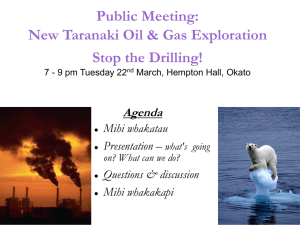 Powerpoint on Taranaki`s new oil & gas permits