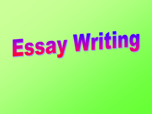 Essay Analysis