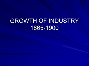 GROWTH OF INDUSTRY