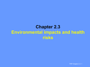 Environmental impacts and health risks