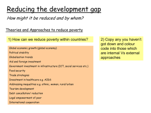 Lesson 6.Reducing development gap