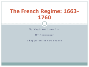 New France 1534 - 1763