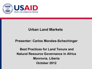 Module 3: Urban Land Markets (Morales)