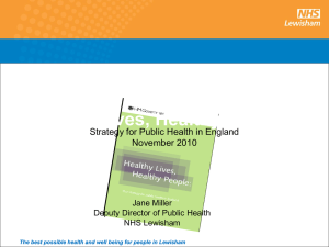 Public Health Changes Presentation by Jane Miller for SDP 290311