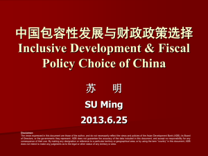 中国包容性发展与财政政策选择Inclusive Development