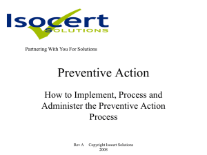 Corrective Action - Isocert Solutions