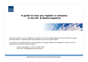 How to register a company in the EE and Battery