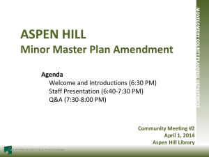 ASPEN HILL - Montgomery County Planning Department