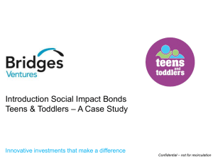 Teens & Toddlers Presentation - Social Enterprise North West
