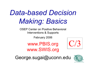 Data-based Decision Making: Basics