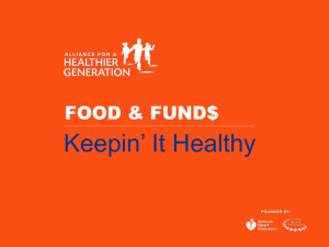 Fundraising presentation - Alliance for a Healthier Generation
